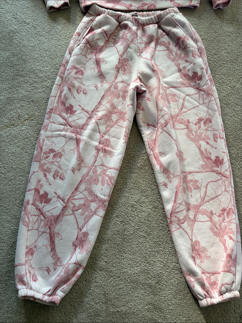 Abercrombie and Fitch Pink Floral Hoodie size M & Sweatpants size S - Picture 2 of 10
